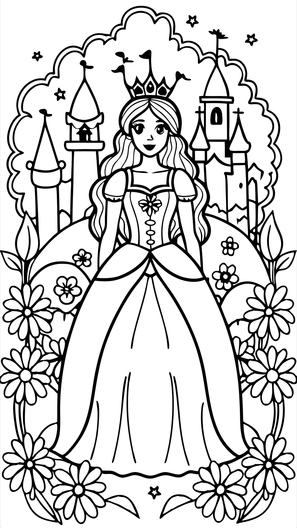 coloriages pour adultes princesse